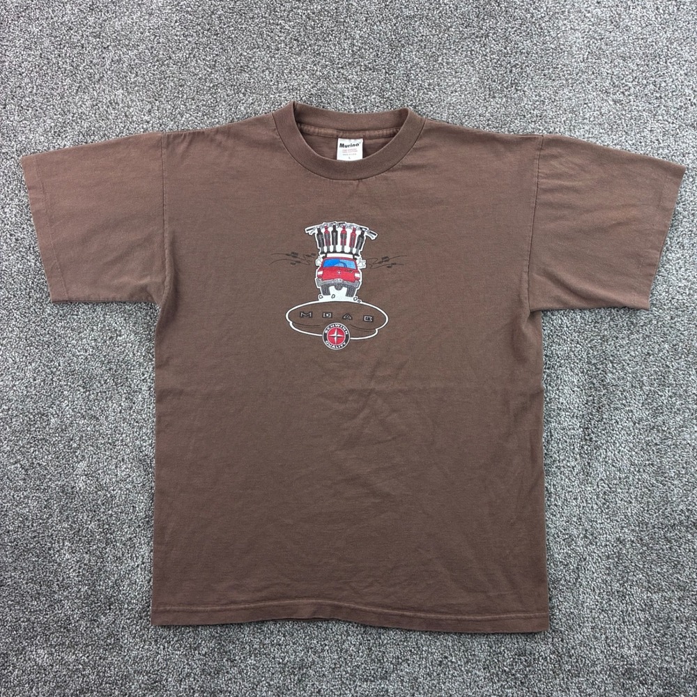 Vintage Schwinn Mountain Bike Shirt Mens Large Brown Moab‎ Utah Off Road Hiking
